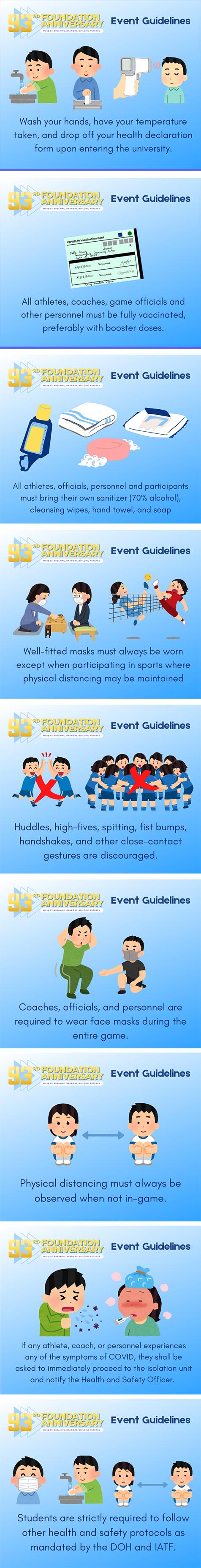 Event Guidelines 93rd Foundation Anniversary Celebration - Misamis University